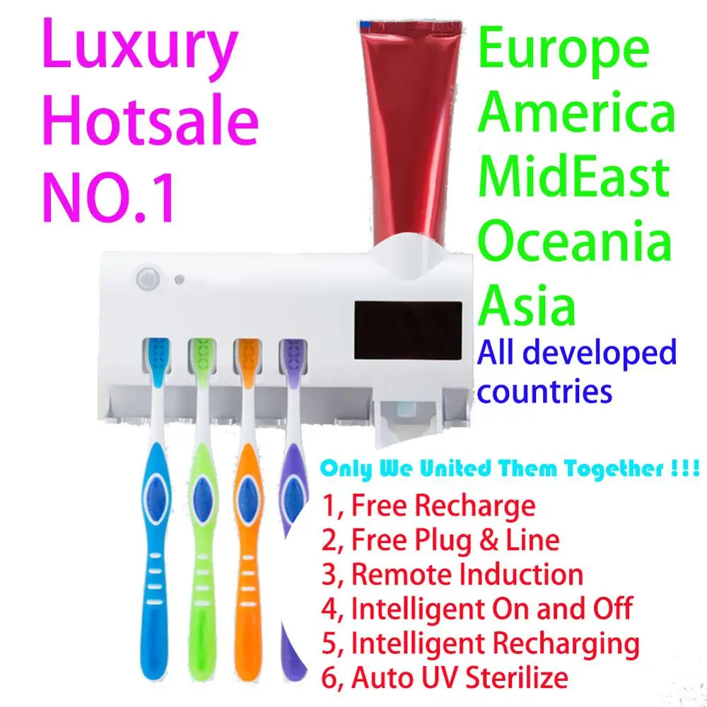 Держатель стерилизатора зубной щетки с солнечной УФ лампой Прямая поставка