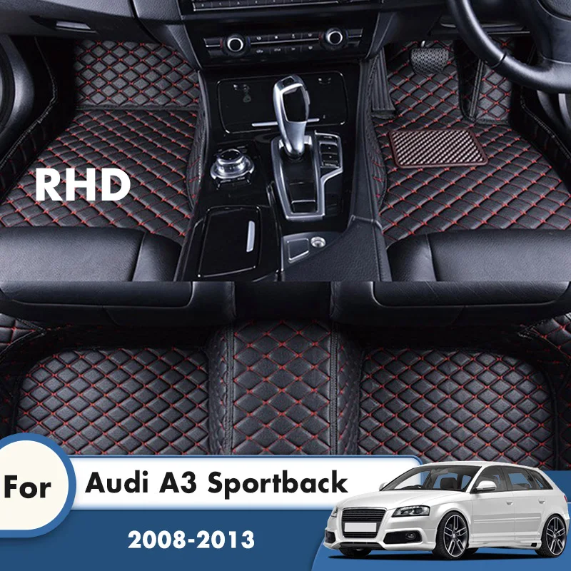 

RHD Car Floor Mats For Audi A3 Sportback 2013 2012 2011 2010 2009 2008 Custom Car Accessories Interior Styling Floorliner Carpet