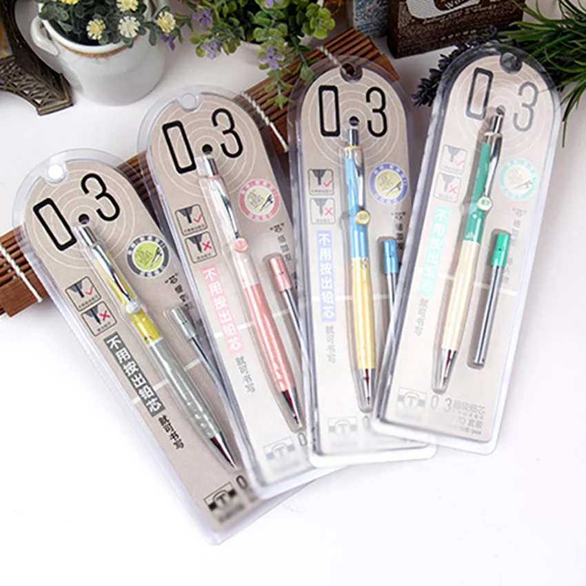 Механические карандаши 0 3 мм с набором для заправки автоматический карандаш