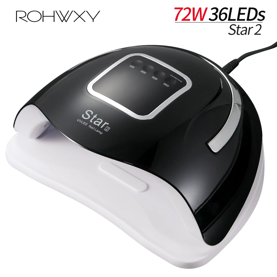 Сушилка для ногтей ROHWXY Star2 72 Вт лампа сушки всех видов гель лака инструмент