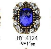 HY-4124 10pcs 10 шт./лот, древний сплав, дизайн ногтей, 3d, плоская задняя сторона, цветные бриллианты, жемчужные ювелирные изделия, стразы, украшения для ногтей - Цвет: HY-4124 10pcs
