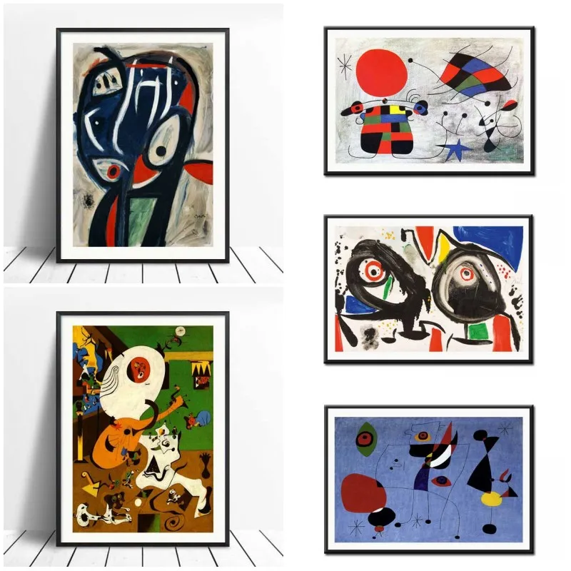 

Modern Joan Miro Surrealism Art Posters And Prints Canvas Painting Pictures On The Wall Abstract Decorative Home Decor Cuadros