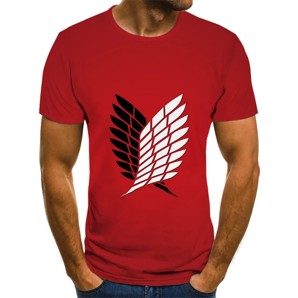 

Летняя популярная футболка аниме «атака на Титанов» 2021, топ с круглым вырезом и коротким рукавом, футболка с Персонализацией аниме, кавайна...