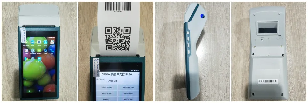 Портативный Android Мини POS терминал Wi-Fi Bluetooth принтер qr-код сканер Все в один раз Android POS Биллинговая машина