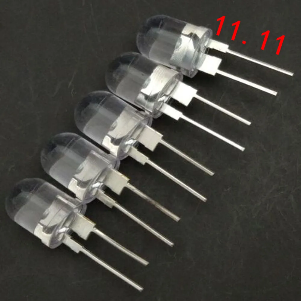 2 шт./лот 10 мм 0,5 Вт 45 градусов высокая мощность инфракрасный диод ИК led длина волны 940nm инфракрасная лампа