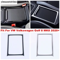 for vw volkswagen golf 8 mk8 2020 2022 central control gear shift water cup holder panel cover trim stainless steel accessories