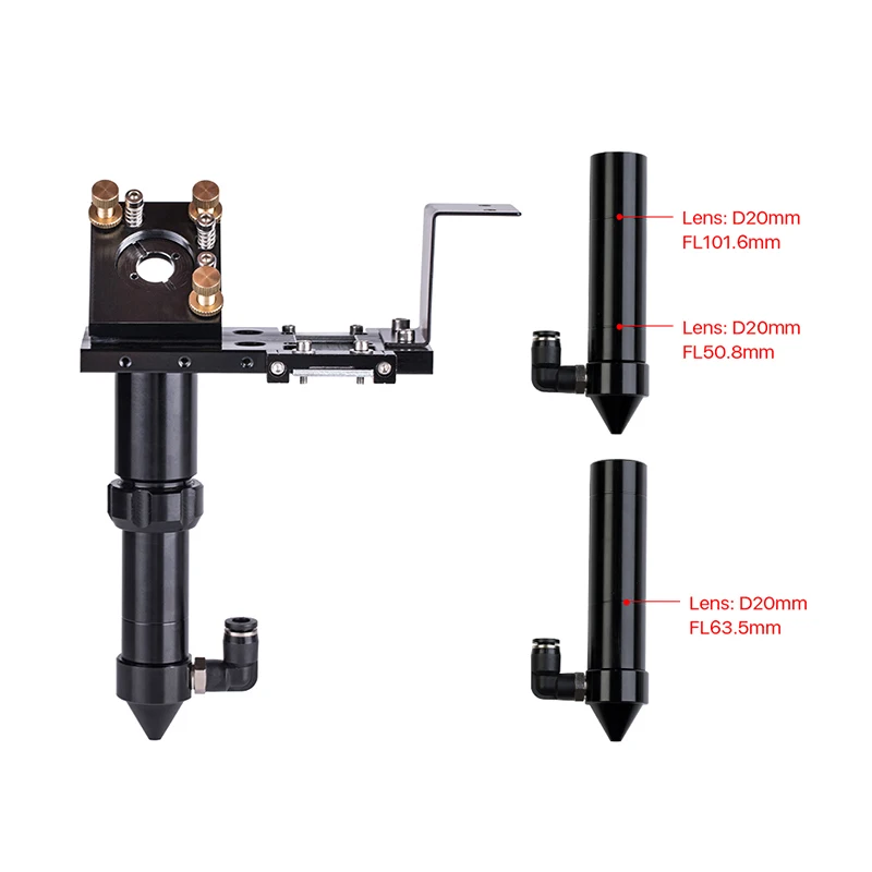 Набор головок для лазерного гравировального станка CO2 диаметром 18 мм фокусные