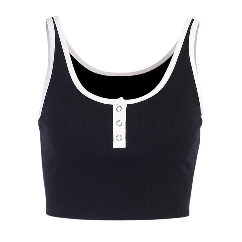 Женский укороченный топ в полоску черно-белый облегающий Трикотажный жилет без