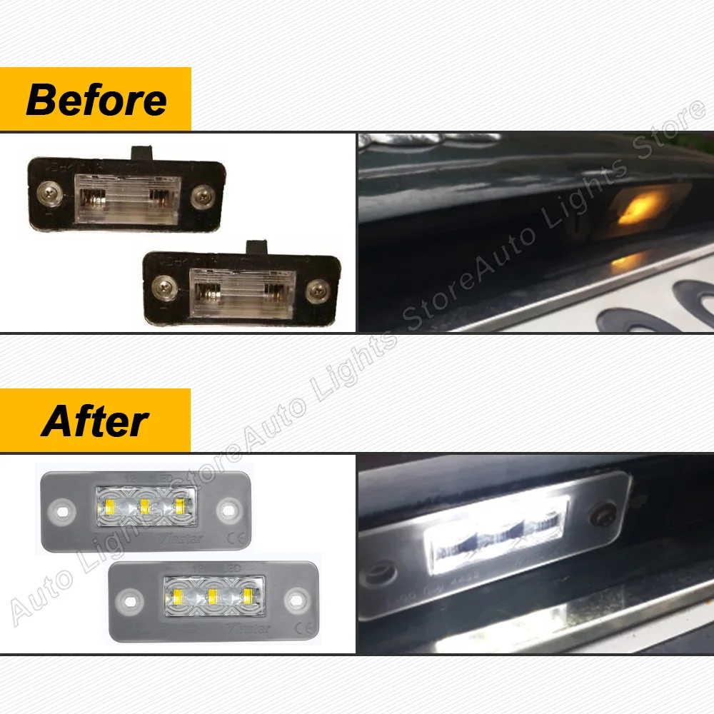 Светодиодные лампы для номерного знака 2 шт. без ошибок Audi A8 D3 2002 2003 2004 2005 2006 2007 2008