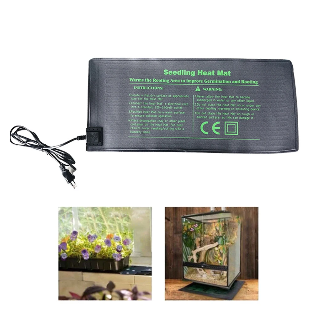 

EU Plug Waterproof Seedling Heating Mat 24x52CM Plant Seed Germination Propagation Clone Starter Pad Garden Supplies