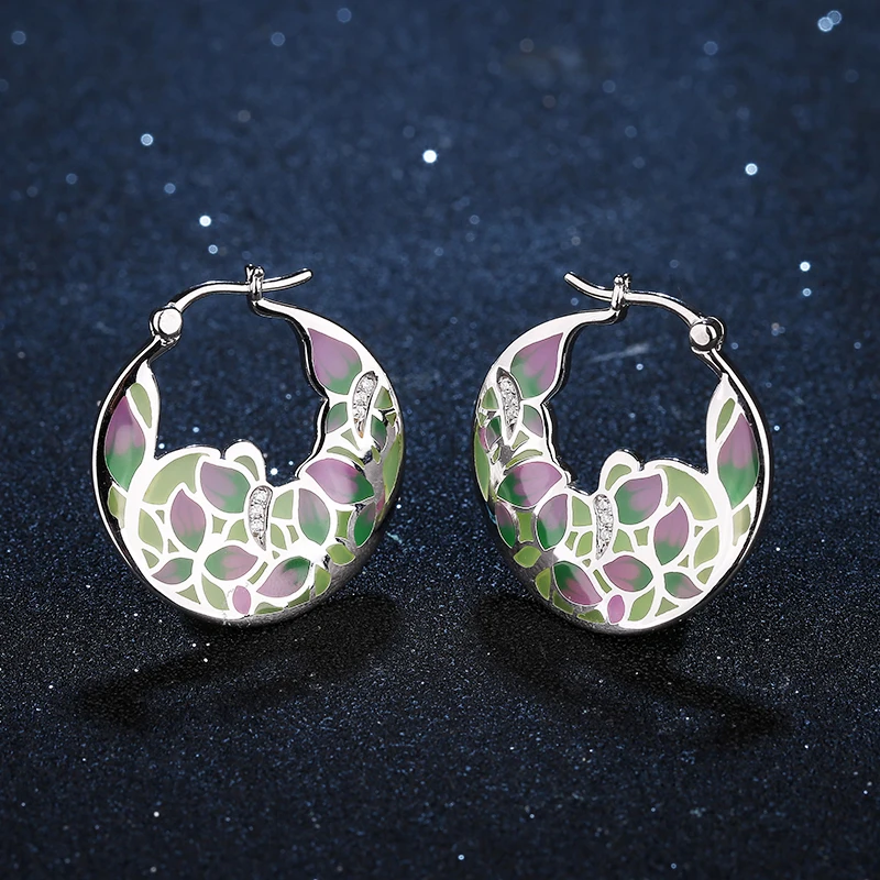 2018 модные серьги подвески с цветами для женщин подлинные из стерлингового