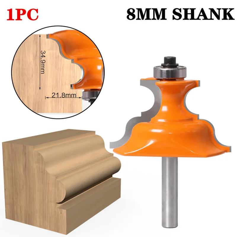 1Pc 8mm Shank Small Furniture &amp Pedestal Base Molding Wood Router Bit woodworking router bits Milling Cutting Tools | Инструменты
