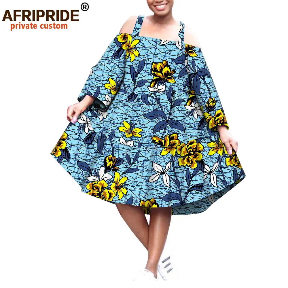 Африканское весеннее платье из вощеной ткани для женщин AFRIPRIDE индивидуальное bazin