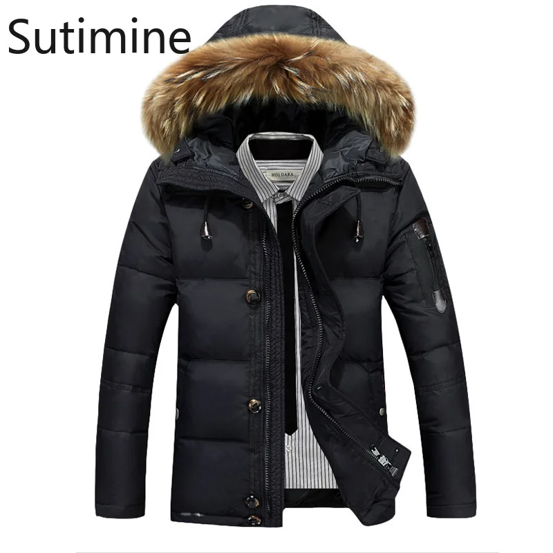 Men's Winter Jacket Zipper Man's Down Jacket Slim Parkas Autumn and Winter Men's Winter Down Jacket Solid Men's Clothing Casual