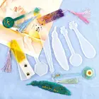DIY Закладка из смолы форма Кристалл УФ эпоксидная силиконовая форма прямоугольная форма для лютни форма из смолы для DIY школьные принадлежности Смола ремесло