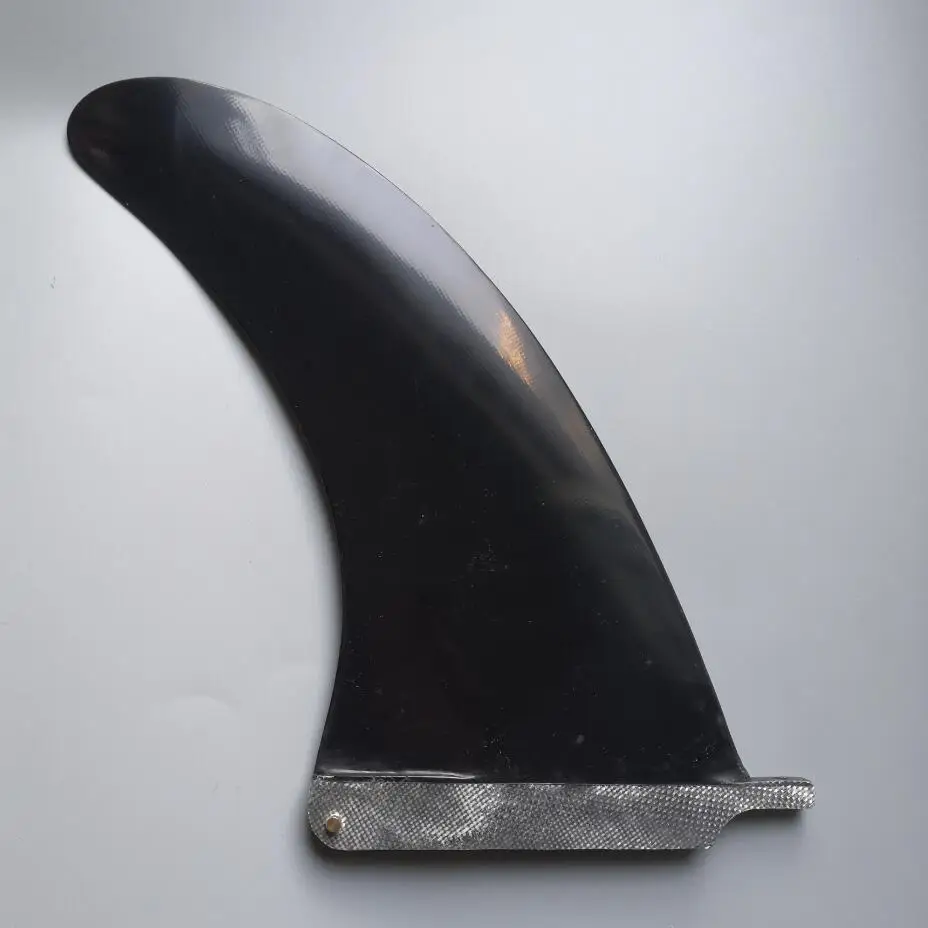 9 inch fiberglass black center fin US base surf fin longboard single surf fin
