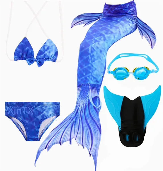 Детский купальник с хвостом Русалочки купальный костюм для косплея