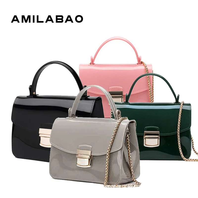 

Женская мини-сумка из силикона, водонепроницаемая, с цепочкой