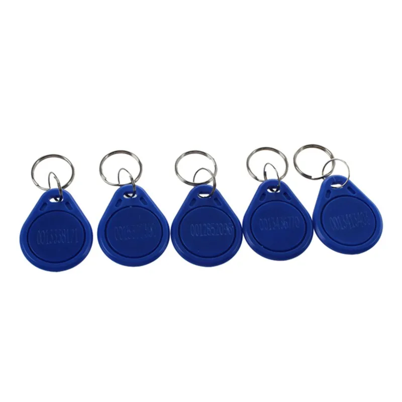 

5 Pieces Blue EM4100 125KHz Input Access Control RFID ID Card Label Key Holder