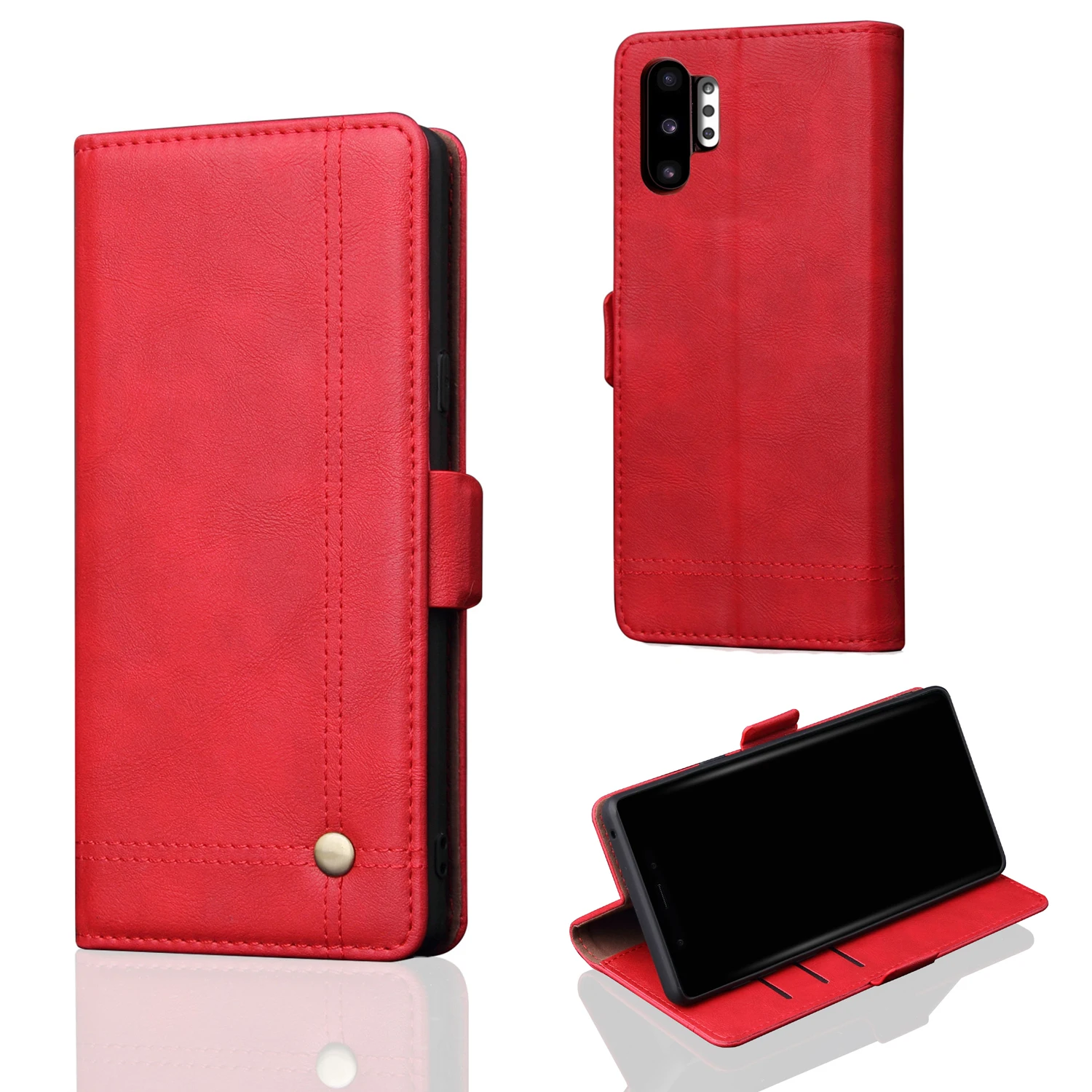 Техасский ковбойский ретро-кожаный чехол для Samsung Galaxy Note10 с магнитным клапаном и кошельком Pro On.