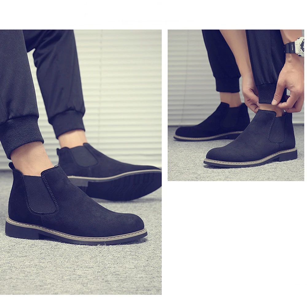 Мужские ботинки обувь для взрослых ботильоны из натуральной коровьей кожи