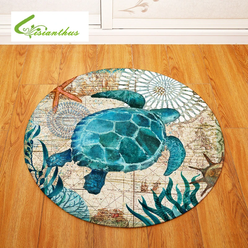 Морская черепаха искусственный круглый ковер для гостиной компьютерное кресло