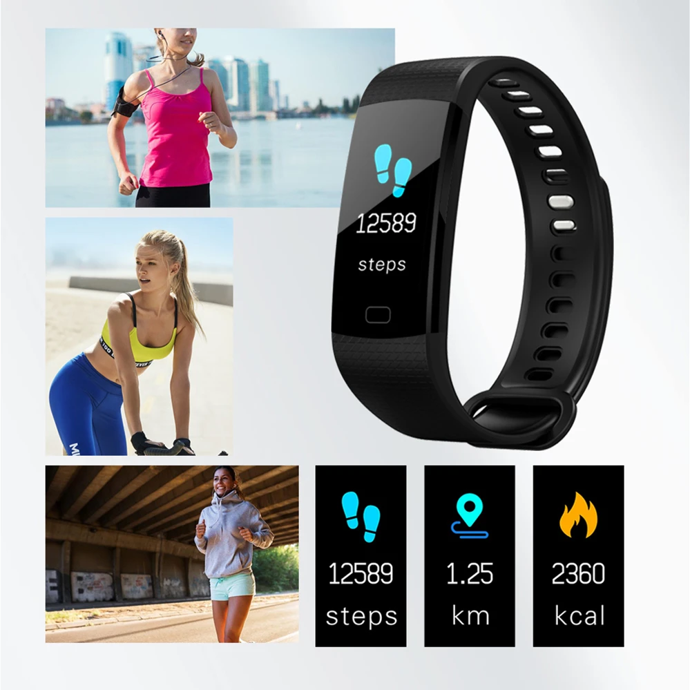 Y5 смарт Браслет фитнес трекер Смарт часы здоровье пульсометр кровяное давление