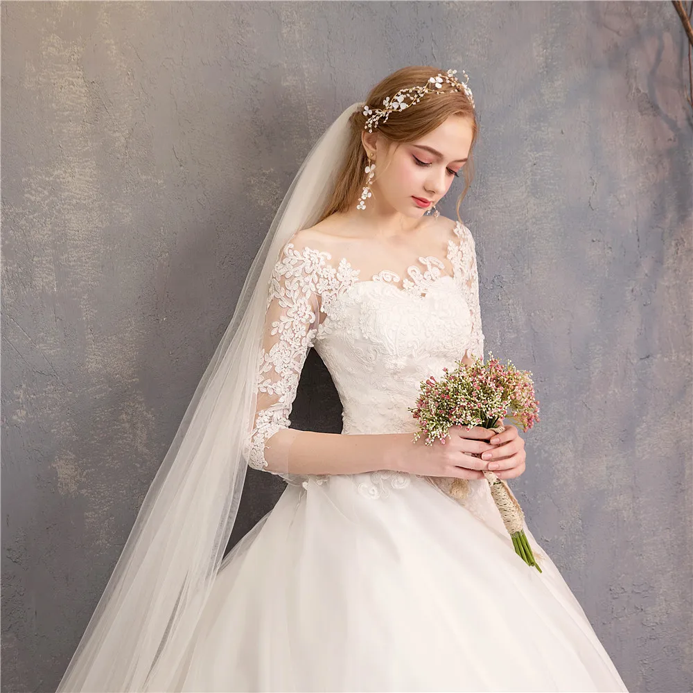 Роскошные женские часы с круглым вырезом вышивка свадебное платье на шнуровке