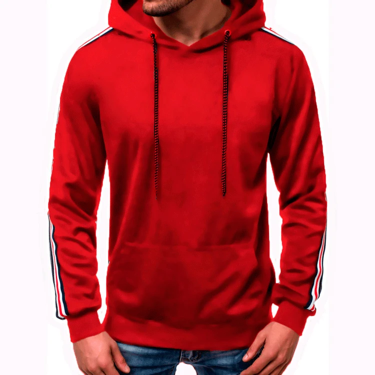 

Men's Casual Long-sleeved Hoodie Winter Muscle Fitness Hooded Pullover Line Stitching Workout Clothes Jacket Autumn Sweatshirt