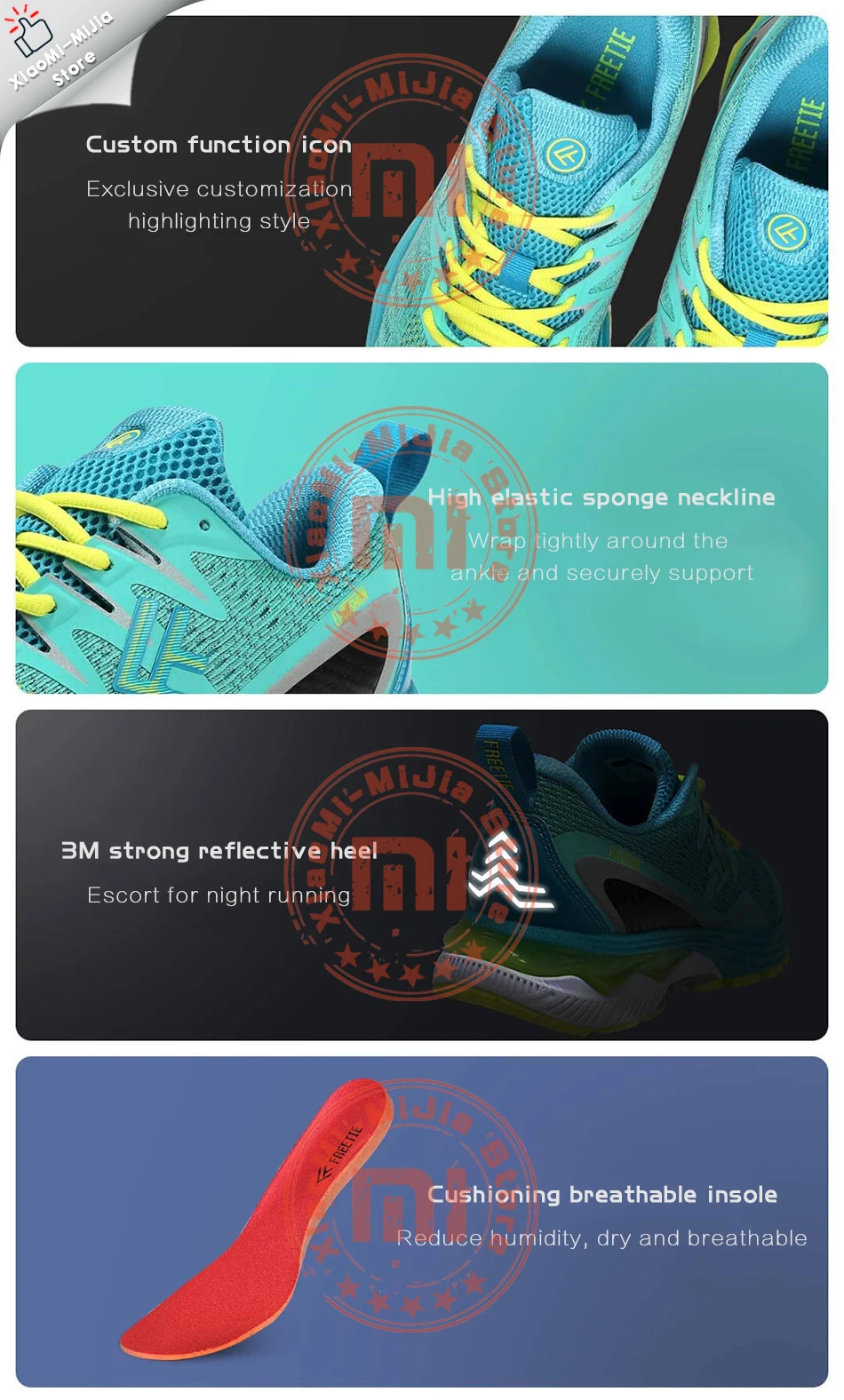 Xiaomi MiJia FREETIE кроссовки мужская обувь мужская повседневная мужская Профессиональная стабильная амортизация отскок анти-лодыжки удобные дышащие