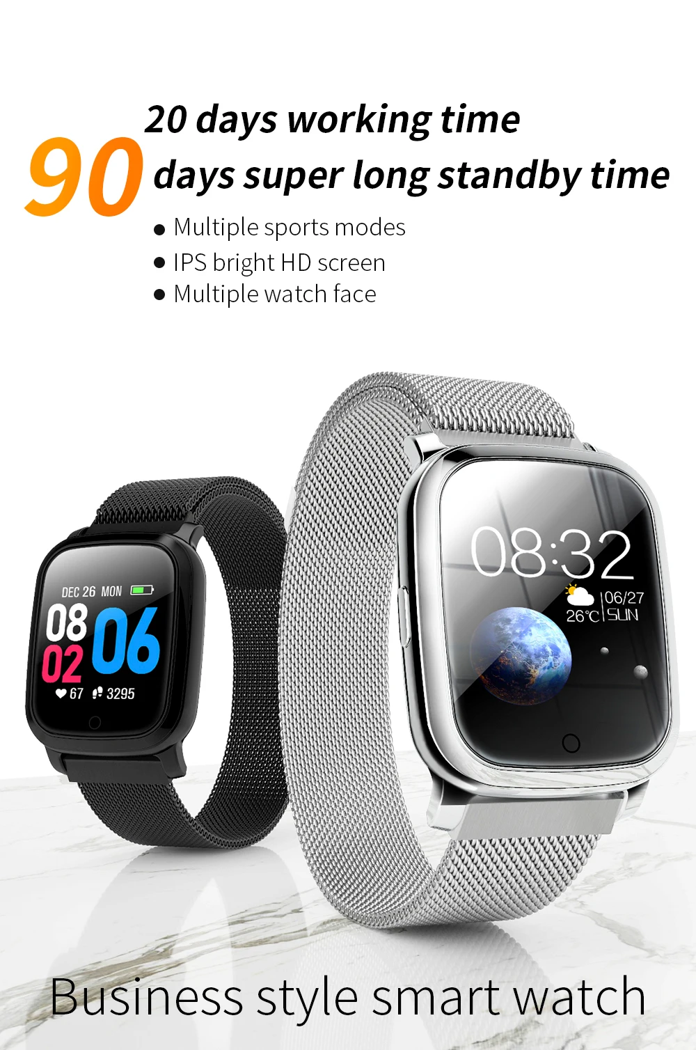 ONEVAN 1,3 дюймов Smartwatch пульсометр Монитор артериального давления погоды gps IP67 Фитнес браслет водонепроницаемый браслет