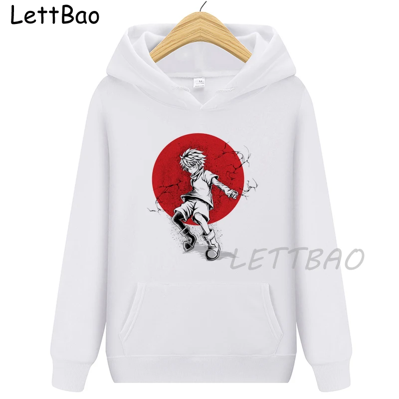 

Killua Zoldyck; Сапожки в стиле с эффектом потертости, новый пуловер для мужчин и женщин, худи с круглым вырезом Harajuku мода толстовка в стиле хип-хоп ...