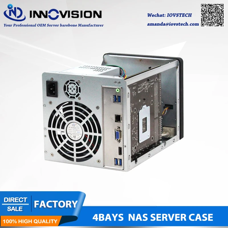 2020 4Bays Горячая замена сервер хранения NAS шасси IPFS шахтер с 6 ГБ резервной платы Celeron