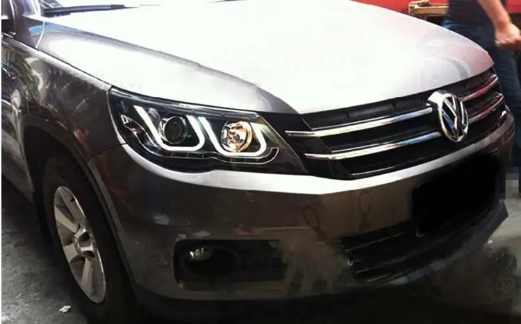Светодиодный фонарь для Volkswagen Tiguan 2010 до 2012 года светодиодный фонарь модифицированный в сборе черный цвет