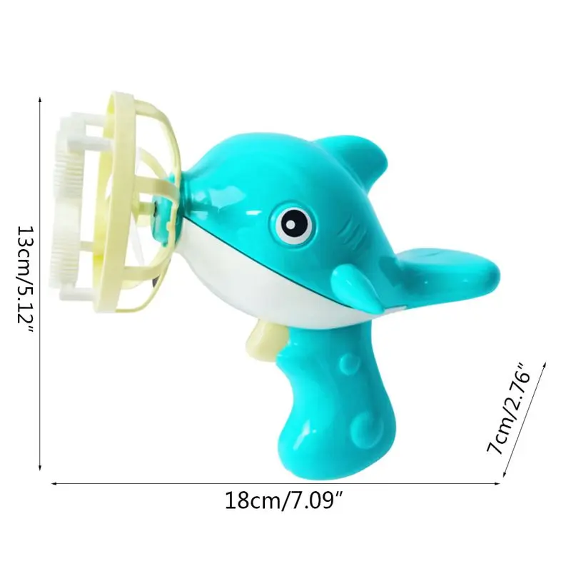 

Electric Automatic Bubble Machine with Mini Fan Dolphin Bubble Blower Maker Kids Summer Outdoor Toys
