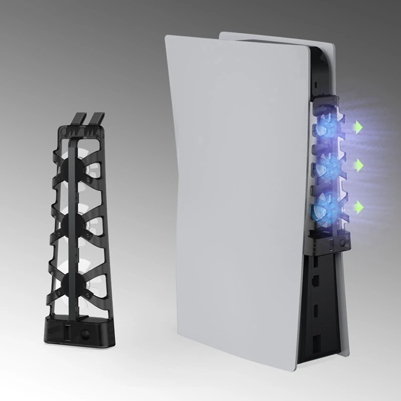Console Cooling Fans for Sony Playstation 5 3 with LED Light Plug and Play Cooler Heat Sink USB Ports | Электроника