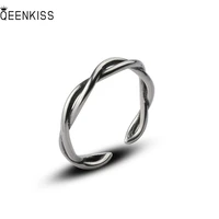 qeenkiss rg6394 fine jewelry%c2%a0wholesale%c2%a0fashion%c2%a0%c2%a0woman%c2%a0girl%c2%a0birthday%c2%a0wedding gift simple entangle 925 sterling silver open ring