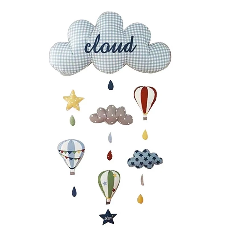 

Cloud Baby Dolls To Hang Moon Rocket Stars Astronaut Toy Wall Mount Decor Kids Room Cot Bumper Bed Decoration Boy Girl Gift
