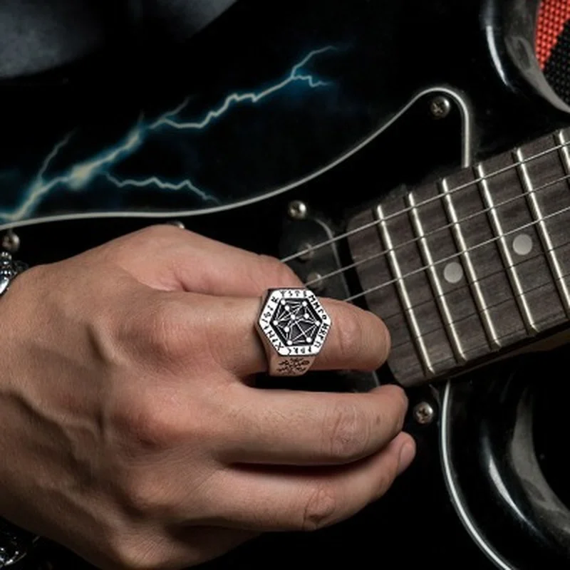

Big size for Nordic mythology Viking rune stainless steel rings mygrillz