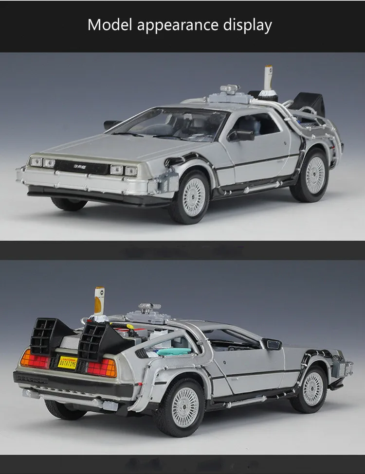 Welly 1:24 литья под давлением сплав модель автомобиля Dmc-12 Delorean Назад в будущее машина времени металлическая игрушка Rc автомобиль для детей игрушка подарок коллекция