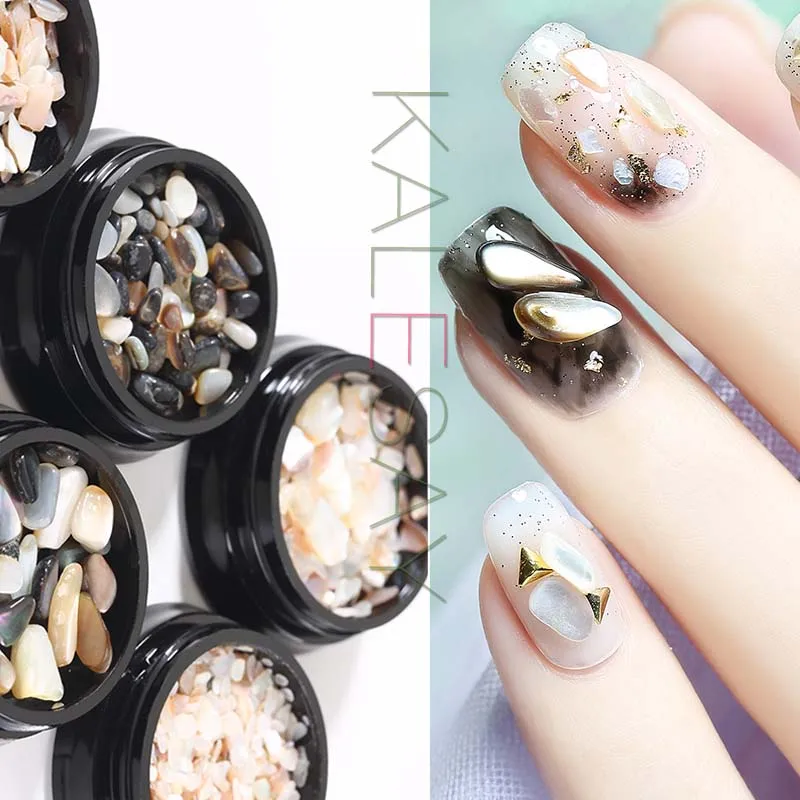 Частицы ногтей дробленая оболочка блеск шарм маникюр 3D дизайн украшение камень
