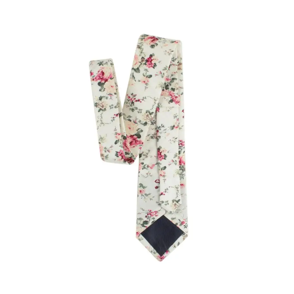 

8.5cm Mens Floral Cotton Neckties for Wedding Ties For Men Wide Neckties Groomsman Tie Gravatas Shirt Dress Cravat
