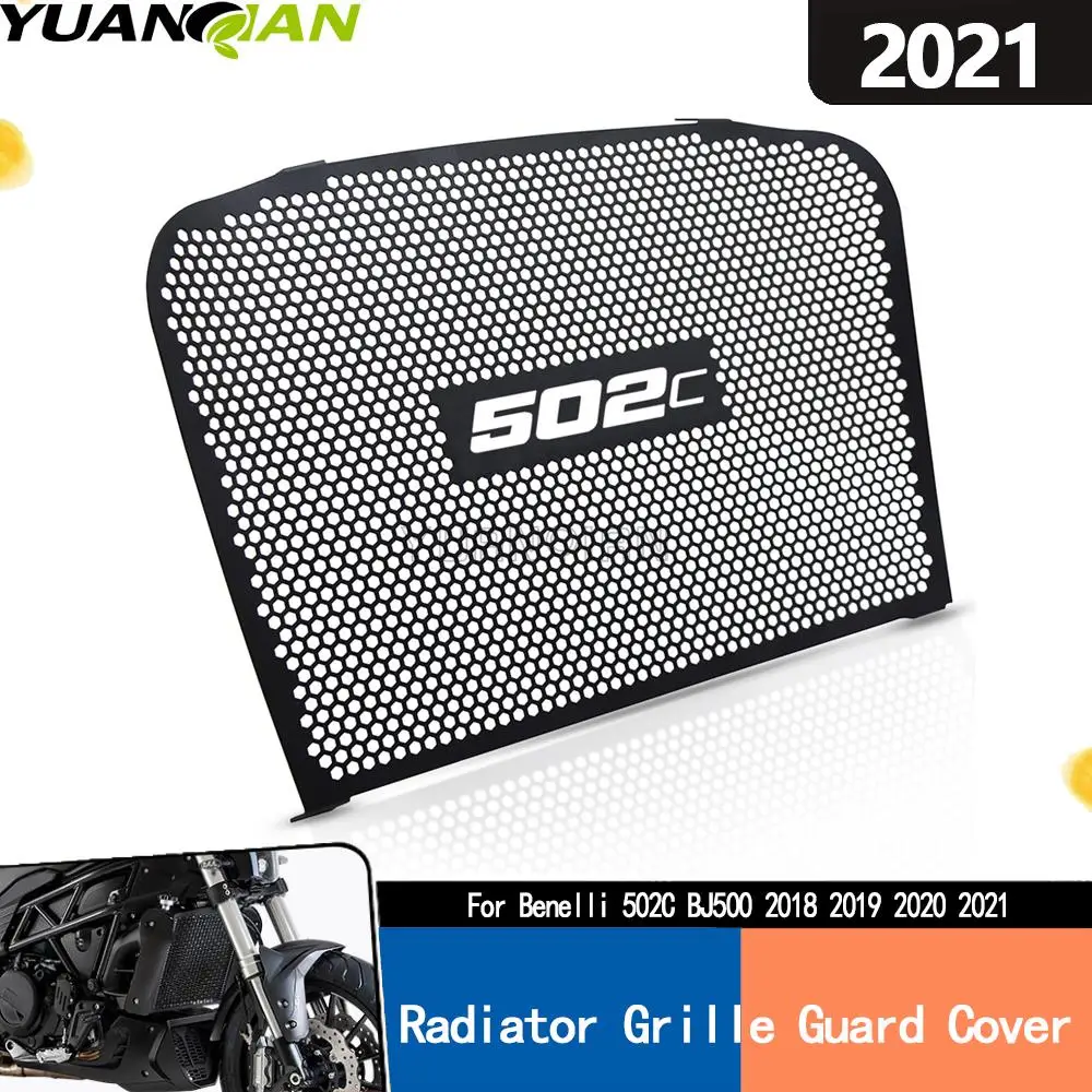 

For Benelli 502C 502 C BJ500 BJ 500 2018 2019 2020 2021 All years Black Motorcycle Radiator Grill Grille Guard Protector Cover