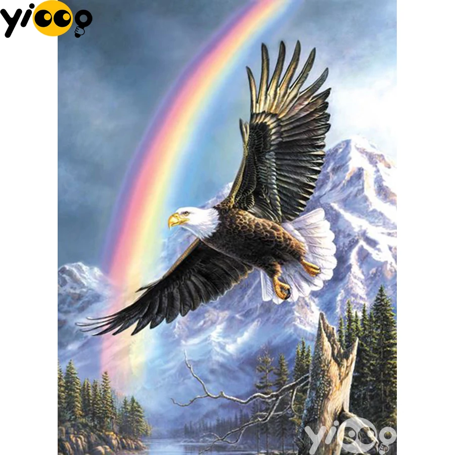 

Full Square/Round Diamond Embroidery Eagle in the Sky 5D Diamond Painting Rhinestone Mosaic Home Decor Gift AX2968