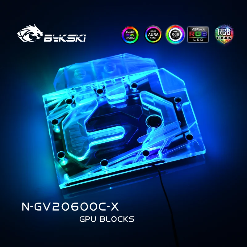 Bykski N GV2060OC X полноэкранная Графическая карта блок водяного охлаждения для Gigabyte