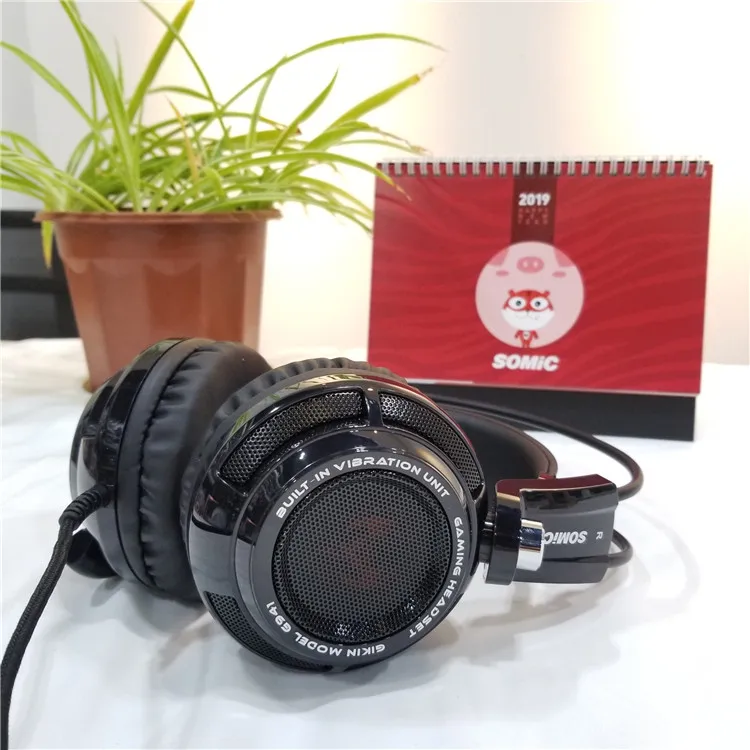 Somic G941 игровая гарнитура 7,1 Наушники с Виртуальным объемным звуком с микрофоном стерео наушники вибрируют для ПК компьютера ноутбука