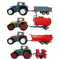 4pcs/lot Alloy engineering car tractor toy model farm vehicle boy toy car model children's Day Xmas gifts