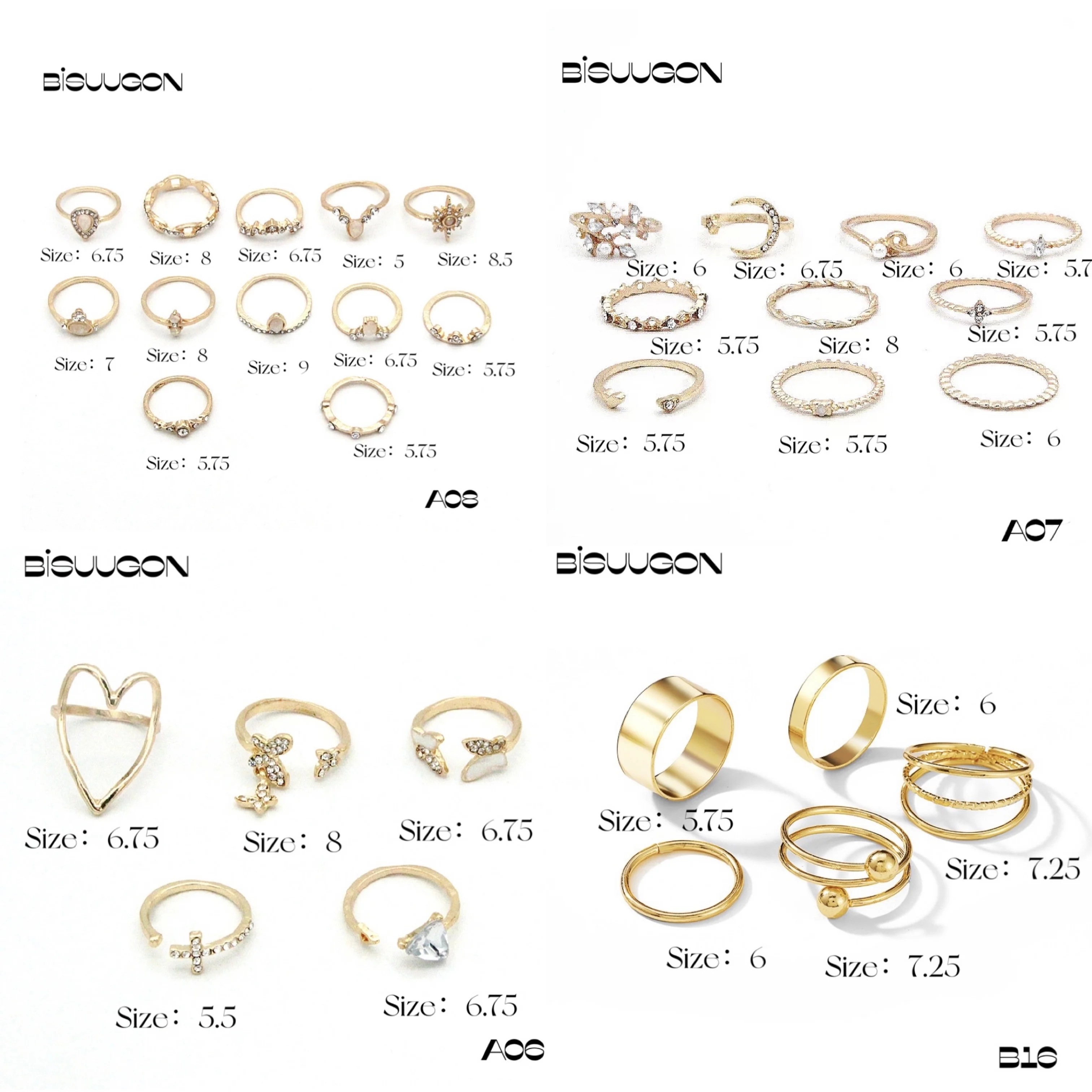 Bisuugon B12 Vintage Silver Finger Women Ring Emo Aesthetic Men Couple Rings Set Jewelry 2021 Trend for Party Wedding Gift |