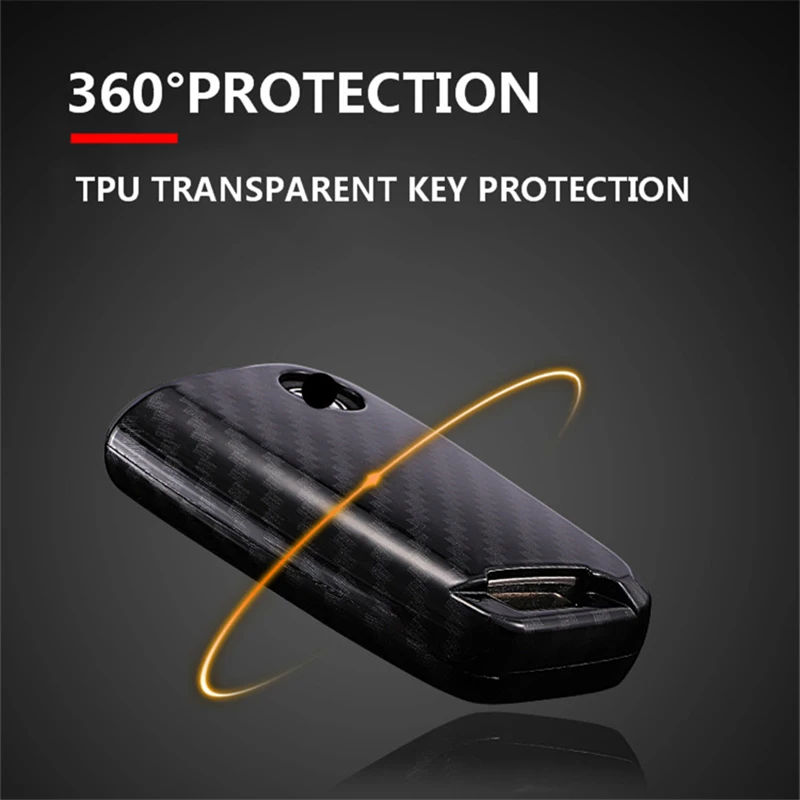Модный защитный чехол для автомобильного ключа из поликарбоната и углеродного
