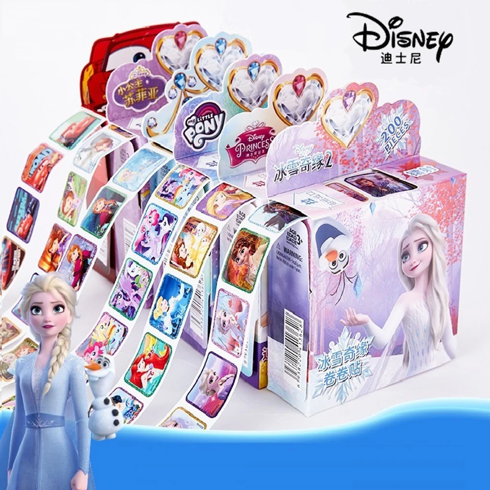 Наклейки Мультяшные Холодное сердце Эльза Анна принцесса София тачки пони 200